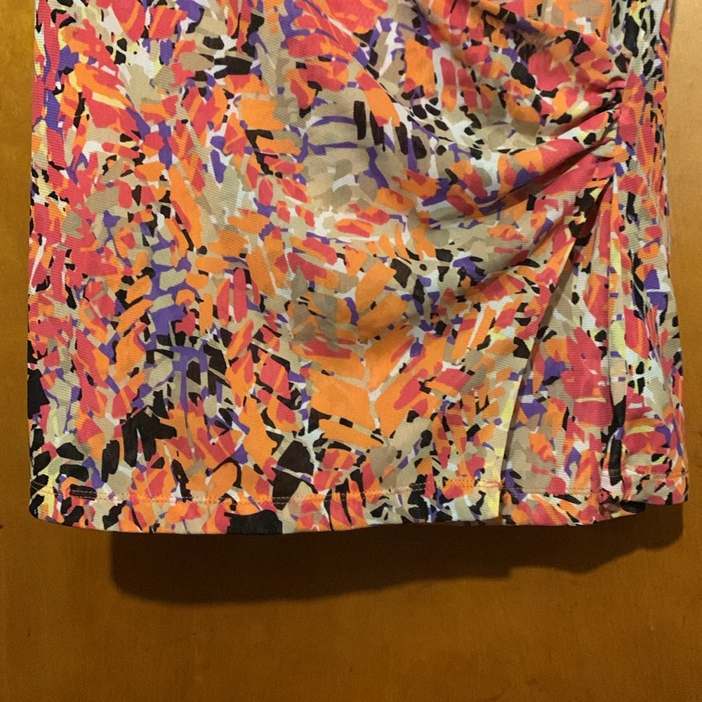 Relativity Multicolor Abstract Print Top - Picture 4 of 5